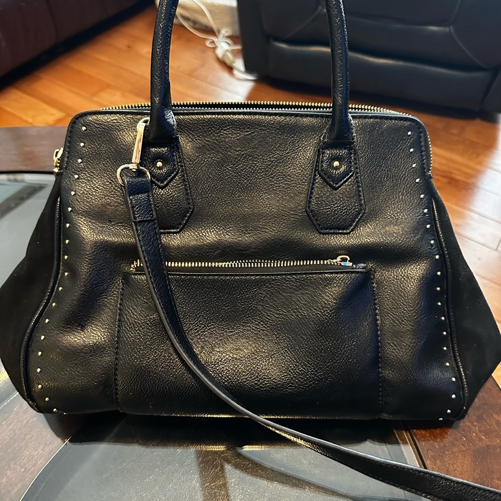 Joseph Ribkoff Black Satchel with Structured Design
